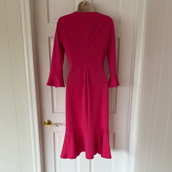 Lulus Pink Trumpet Hem Midi Dress Creme de la Creme Size S - Picture 5 of 9